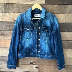 Pistola Women's Emmen Cropped Denim Jacket in Blue Jean Night Sail